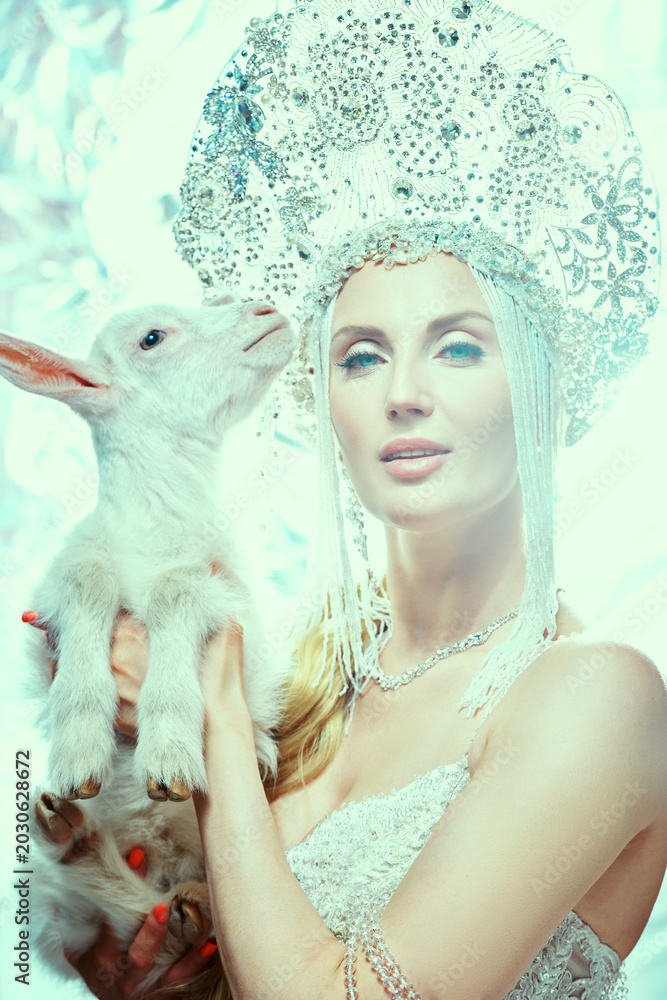 Fototapeta premium Snow Goat Fantasy
