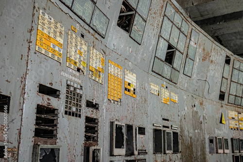 Chernobyl nuclear power plant control panel