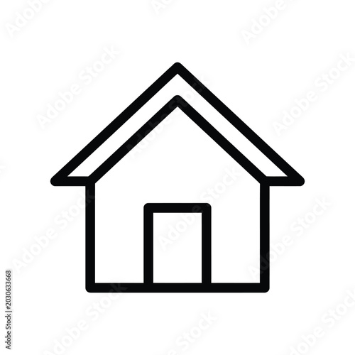 Schilderij op canvas House home building line symbol