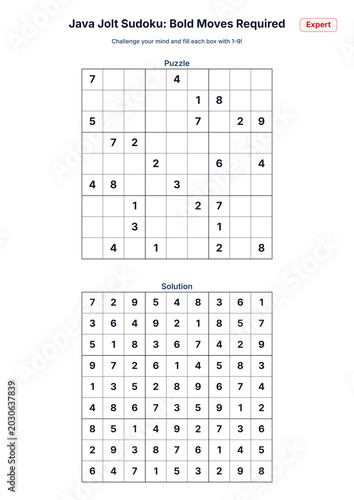 Quadro em tela Java Jolt Sudoku: Bold Moves Required