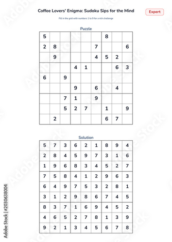 Coffee Lovers' Enigma: Sudoku Sips for the Mind