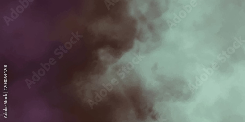 Bild auf Leinwand Abstract swirls of deep purple and pale turquoise mist create a mysterious and ethereal atmosphere, hinting at unseen forces and hidden depths