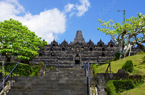 senic view of borobodur temple