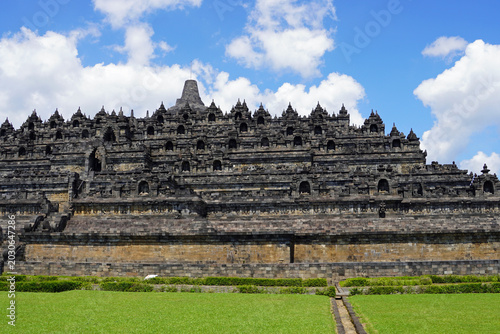senic view of borobodur temple