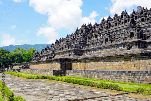senic view of borobodur temple