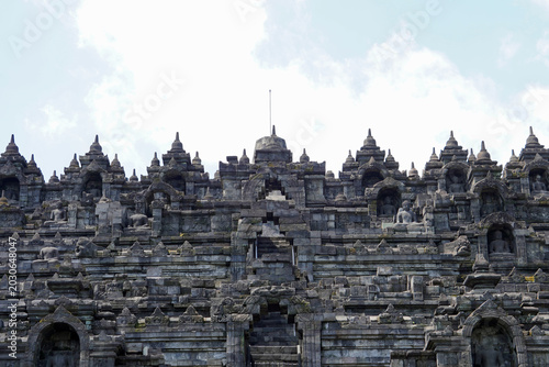 senic view of borobodur temple