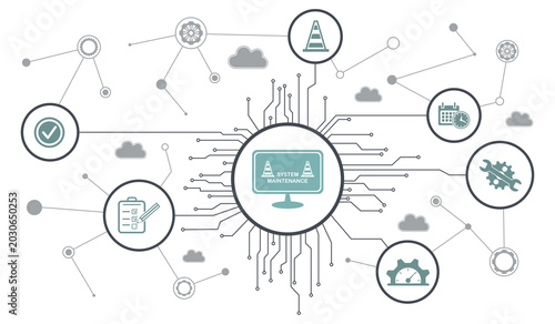 Tableau sur toile Concept of system maintenance