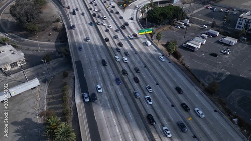 The 110 Then Downtown Reveal Los Angeles Time-lapse Aerial View