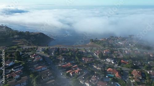 More Palos Verdes Fog Time-lapse Aerial View