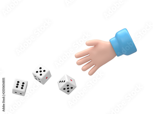 Obraz na plátně Man throws dice