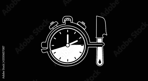 Fotografie Stopwatch and knife timer tool.
