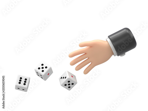 фотографія Man throws dice