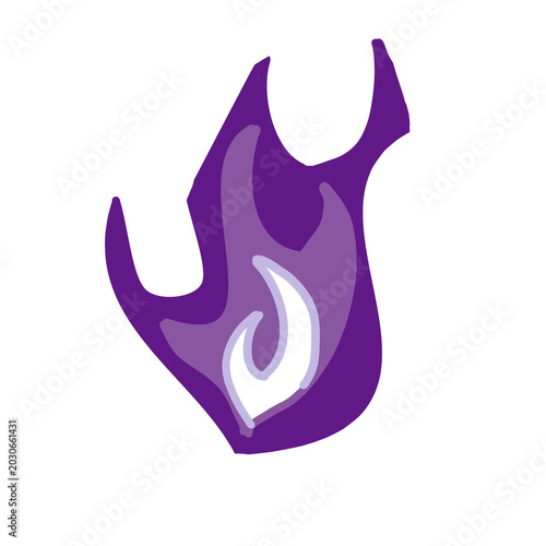 Tableau sur toile Purple fire for halloween element