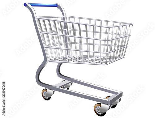 Shopping Cart Isolated PNG Icon with Transparent Background