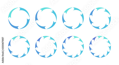 Fotografija Circular arrow infographic templates designed for visualizing business cycles, r