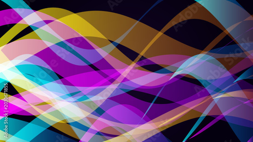 Bild auf Leinwand Neon Chroma Multicolor Liquid Wave Abstract Dark Background