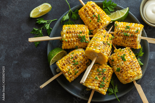 grilled corn on the cob skewers