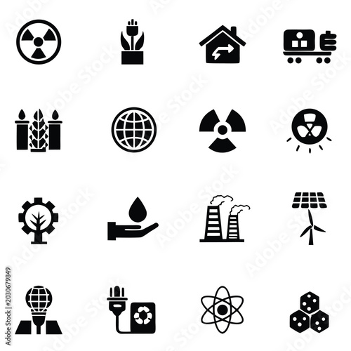 Renewable Ecology and ESG Linear Symbols Vector Pack