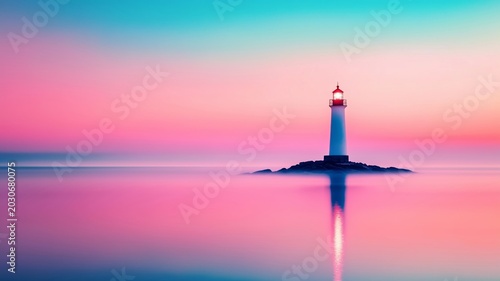 Ocean Seacoast Lighthouse Picturesque Tranquil Scenery