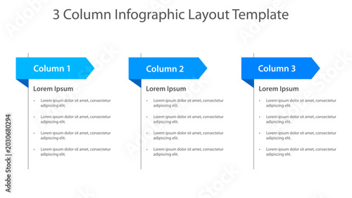 Three Column Infographic Presentation Template