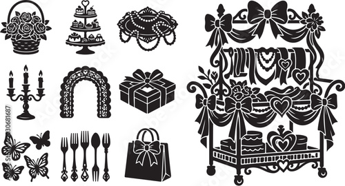 Black and white wedding decorations and gifts