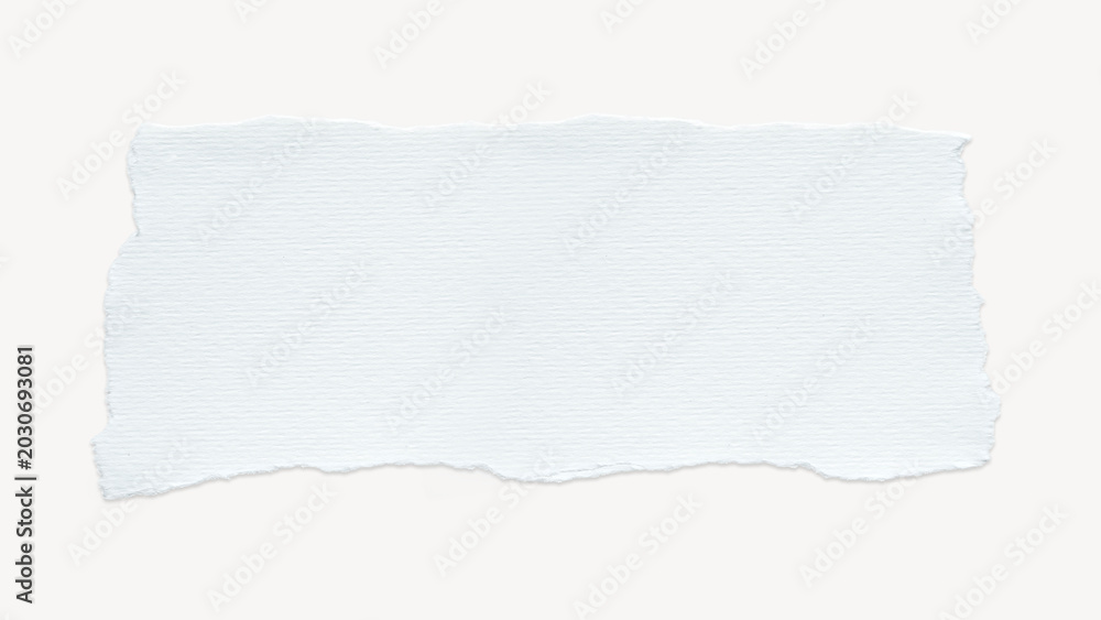 Fototapeta premium White torn paper scrap with copy space