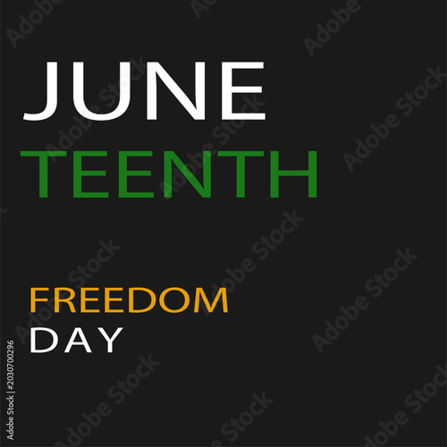 Fotografi Juneteenth Freedom Day Celebration Text