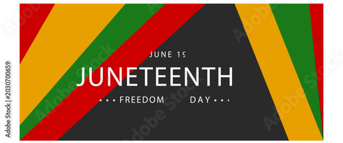 Tableau sur toile Juneteenth Freedom Day Celebration Banner