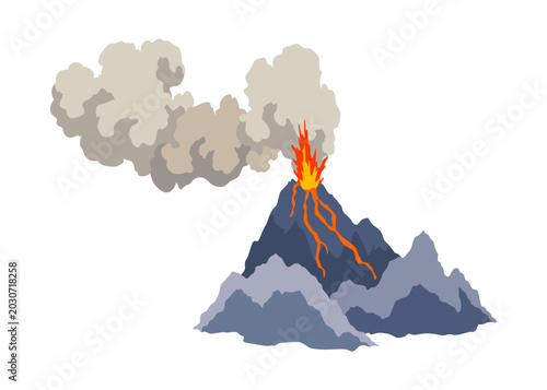 Bild auf Leinwand Volcano icon