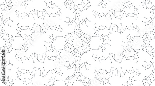 Geometric lines form a delicate network pattern that repeats seamlessly across a clean white background.