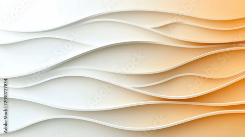 Abstract waves in soft colors create modern design.