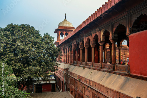 Foto Blick auf  die Jama Masjid Moschee im Mogulstil, Delhi, Indien