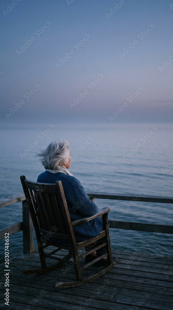 Fototapeta premium senior man sitting on a bench