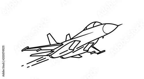 Fighter Jet Aircraft Military Plane.