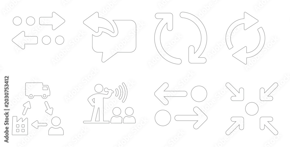 Fototapeta premium Arrow Icons Vector Illustration