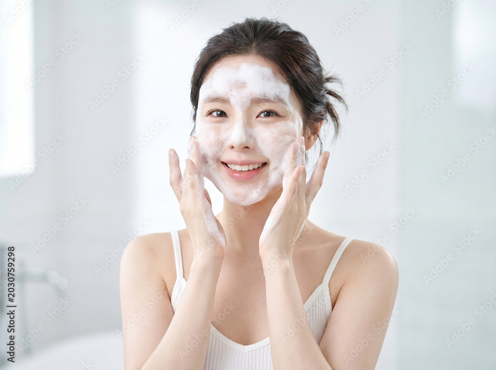 Naklejka premium 마스크팩 화장품 피부관리 Skincare Mask Pack Beauty Care
