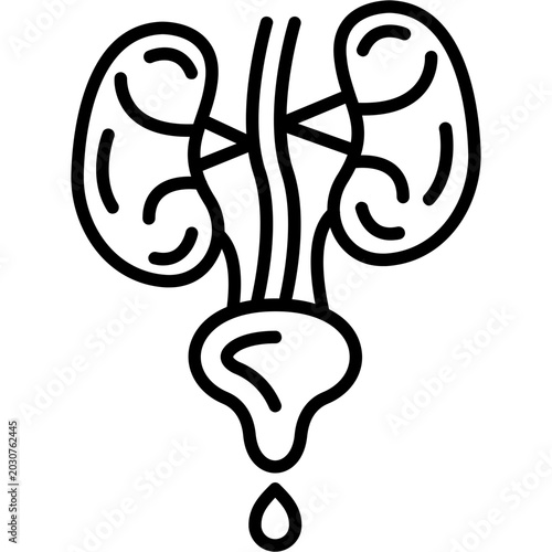 Tableau sur toile Urinary Icon