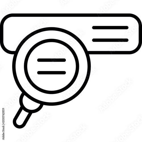 Schilderij op canvas Searcher Icon