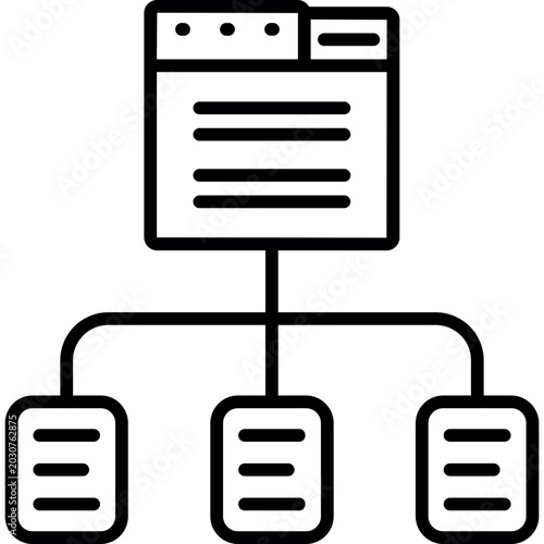 Tableau sur toile Site Map Icon