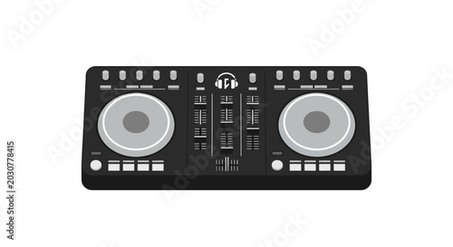 Schilderij op canvas A digital audio mixing console for professional music production and live perfor