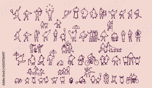 Minimal, vector, line art, diverse crowd, human behavior, social patterns, isolated white background
diverse, crowd, human, behavior, social, patterns, people, 