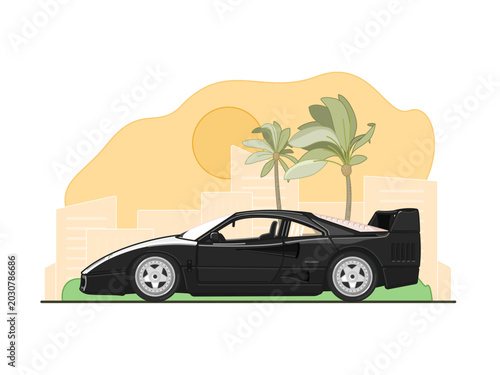 Classic Black Sport Car