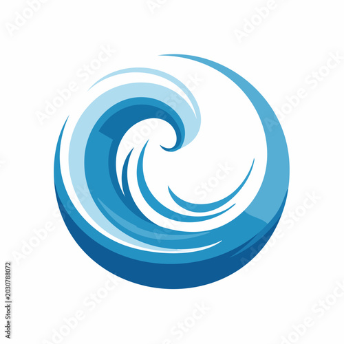 Circular Wave Design - A Symbol of Oceanic Movement.