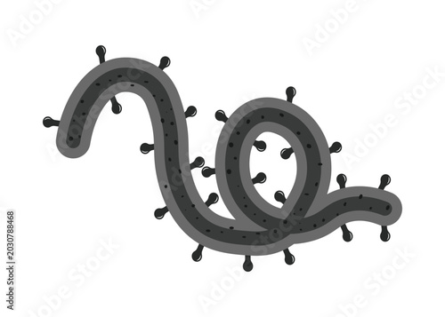 Photography Ebola infectious viral organism icon dangerous pathogen vector illustration