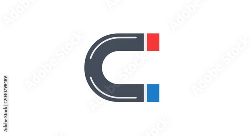 Magnetic Field Attraction Force Symbol.