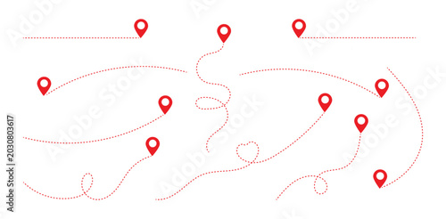 Photos Simple route map icon with location pin