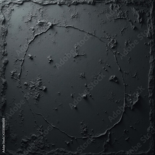 Abstract Textured Surface with Circular Indentation and Rough Edges