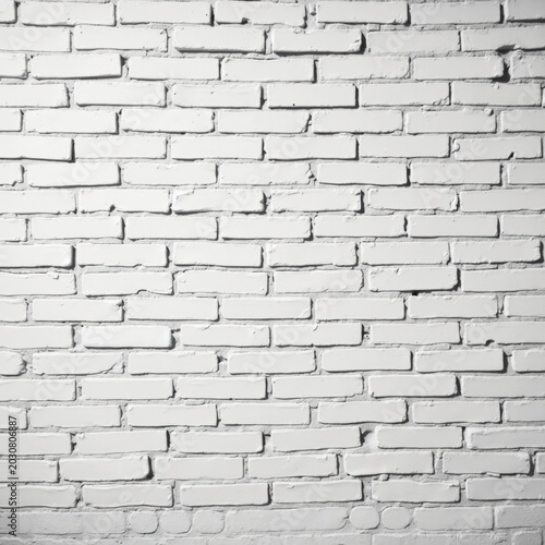 Textured White Brick Wall Background for Design and Decoration