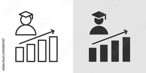 Cuadro en lienzo Education Future Icon representing future-focused learning, advanced education, and innovation