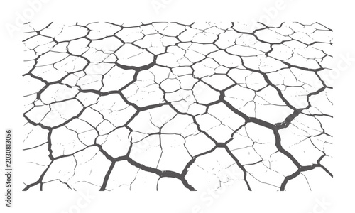 Canvastavla Cracked dry earth surface pattern abstract